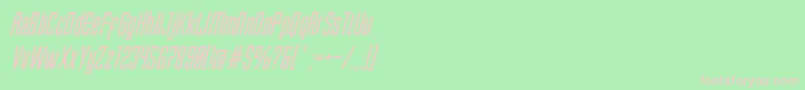 EnfaticaOblique Font – Pink Fonts on Green Background