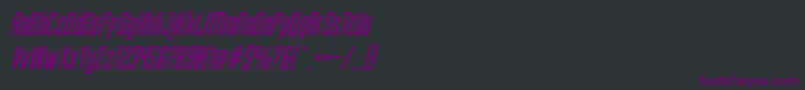EnfaticaOblique Font – Purple Fonts on Black Background