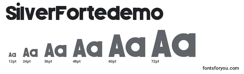 SilverFortedemo Font Sizes