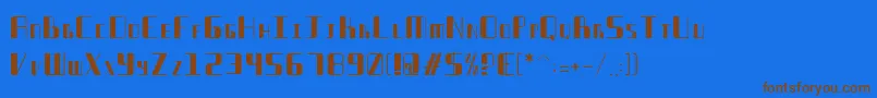 StreamwayCompactFont Font – Brown Fonts on Blue Background