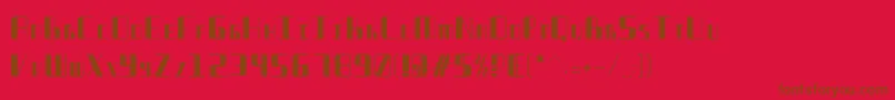 Fonte StreamwayCompactFont – fontes marrons em um fundo vermelho