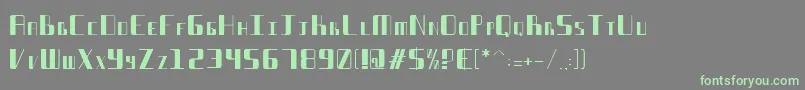 Шрифт StreamwayCompactFont – зелёные шрифты на сером фоне