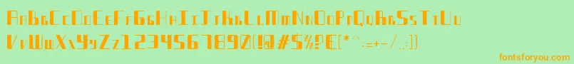 StreamwayCompactFont Font – Orange Fonts on Green Background