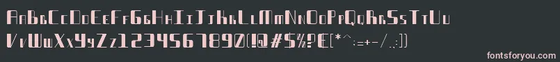 フォントStreamwayCompactFont – 黒い背景にピンクのフォント