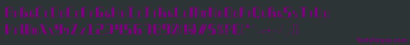 フォントStreamwayCompactFont – 黒い背景に紫のフォント