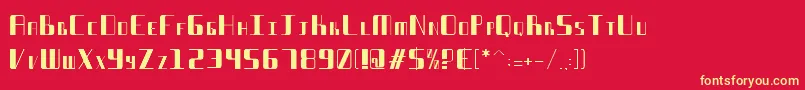 StreamwayCompactFont Font – Yellow Fonts on Red Background