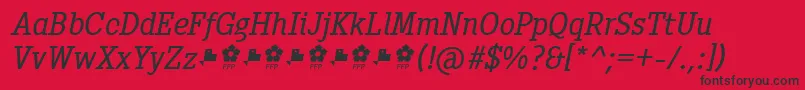 fuente PentayBookItalicFfp – Fuentes Negras Sobre Fondo Rojo