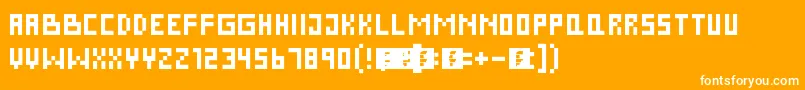 フォントSuperEffective – オレンジの背景に白い文字