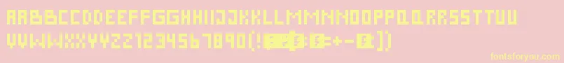 SuperEffective Font – Yellow Fonts on Pink Background