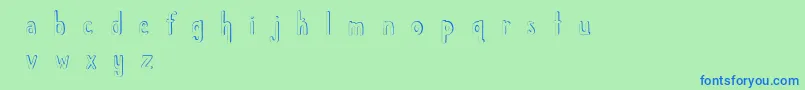 ChildlikeWonder Font – Blue Fonts on Green Background