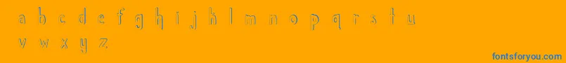 ChildlikeWonder Font – Blue Fonts on Orange Background