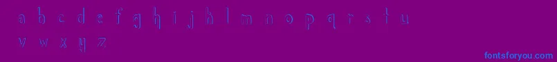 ChildlikeWonder Font – Blue Fonts on Purple Background