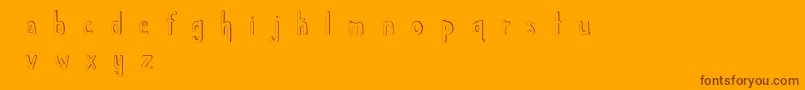 ChildlikeWonder Font – Brown Fonts on Orange Background