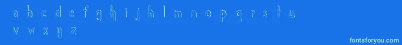 ChildlikeWonder Font – Green Fonts on Blue Background