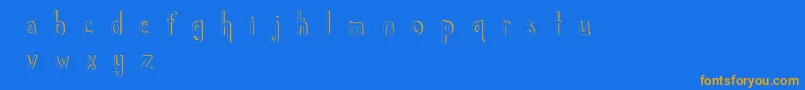 ChildlikeWonder Font – Orange Fonts on Blue Background
