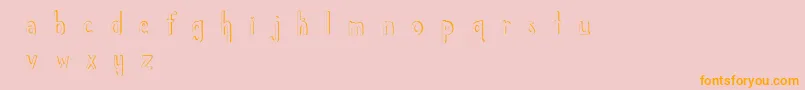 ChildlikeWonder-Schriftart – Orangefarbene Schriften auf rosa Hintergrund