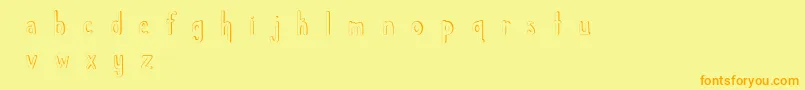 ChildlikeWonder Font – Orange Fonts on Yellow Background