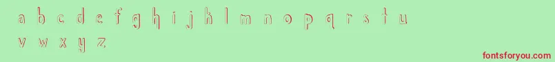 ChildlikeWonder Font – Red Fonts on Green Background