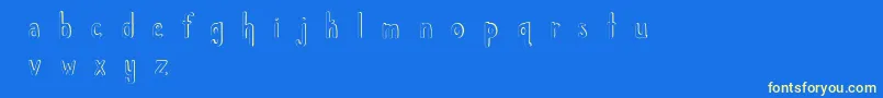 ChildlikeWonder Font – Yellow Fonts on Blue Background