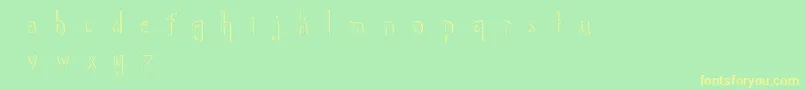 ChildlikeWonder Font – Yellow Fonts on Green Background