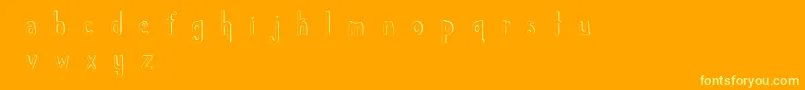 ChildlikeWonder Font – Yellow Fonts on Orange Background