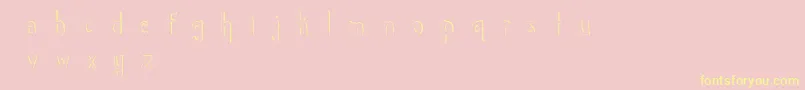 ChildlikeWonder Font – Yellow Fonts on Pink Background