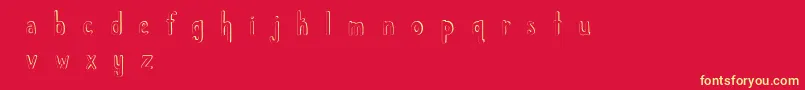 ChildlikeWonder Font – Yellow Fonts on Red Background