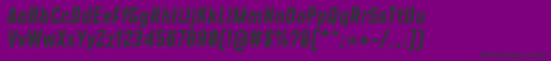 MohaveBolditalic-fontti – mustat fontit violetilla taustalla