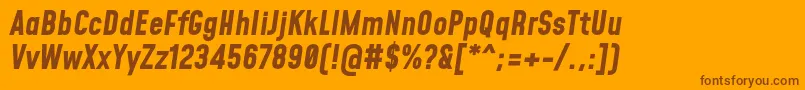 MohaveBolditalic Font – Brown Fonts on Orange Background