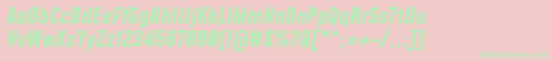 MohaveBolditalic Font – Green Fonts on Pink Background