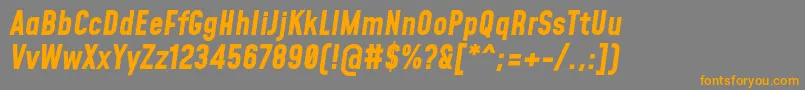 MohaveBolditalic Font – Orange Fonts on Gray Background