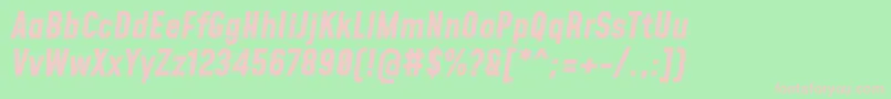 MohaveBolditalic Font – Pink Fonts on Green Background
