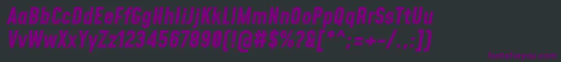 フォントMohaveBolditalic – 黒い背景に紫のフォント