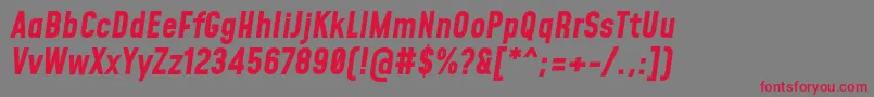 MohaveBolditalic Font – Red Fonts on Gray Background