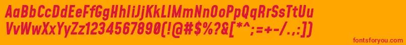 MohaveBolditalic Font – Red Fonts on Orange Background