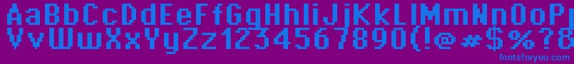 Supertext03Bold Font – Blue Fonts on Purple Background