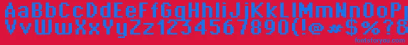 Supertext03Bold Font – Blue Fonts on Red Background