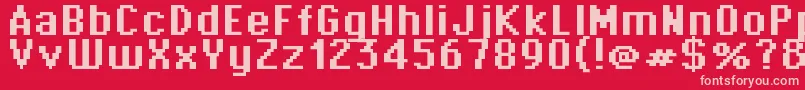 フォントSupertext03Bold – 赤い背景にピンクのフォント