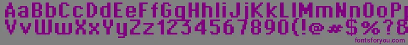 Supertext03Bold-fontti – violetit fontit harmaalla taustalla