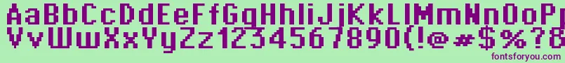 Supertext03Bold Font – Purple Fonts on Green Background