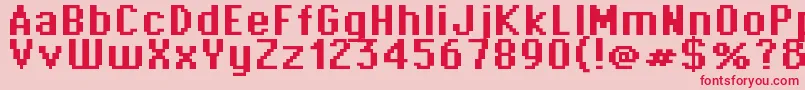 フォントSupertext03Bold – ピンクの背景に赤い文字