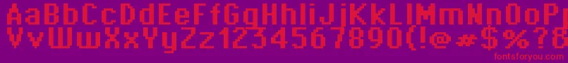 Supertext03Bold Font – Red Fonts on Purple Background