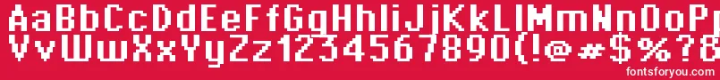 フォントSupertext03Bold – 赤い背景に白い文字