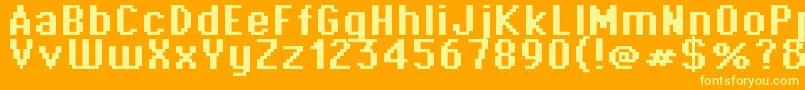 Supertext03Bold Font – Yellow Fonts on Orange Background