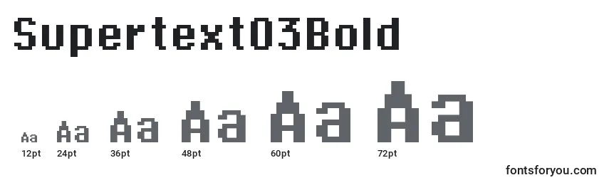 Размеры шрифта Supertext03Bold