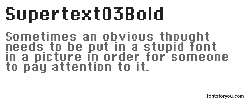 Supertext03Bold フォントのレビュー