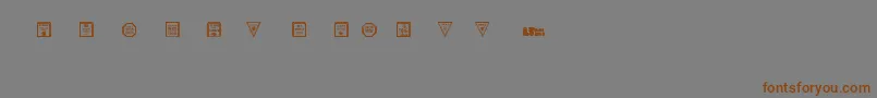 Halloweensignslt Font – Brown Fonts on Gray Background
