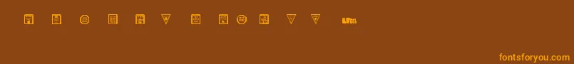 Halloweensignslt Font – Orange Fonts on Brown Background