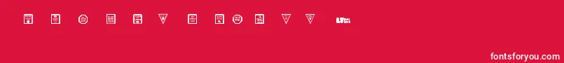 Halloweensignslt Font – White Fonts on Red Background
