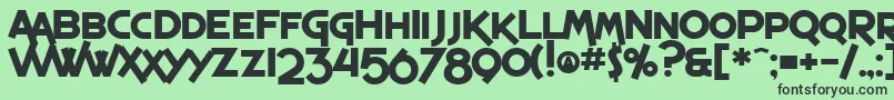 SfEspressoShackBold Font – Black Fonts on Green Background